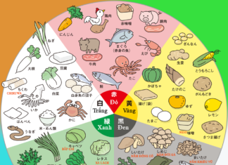 5 màu mỗi ngày – Bí quyết để có bữa ăn đầy đủ dinh dưỡng Bảng 5 màu thực phẩm