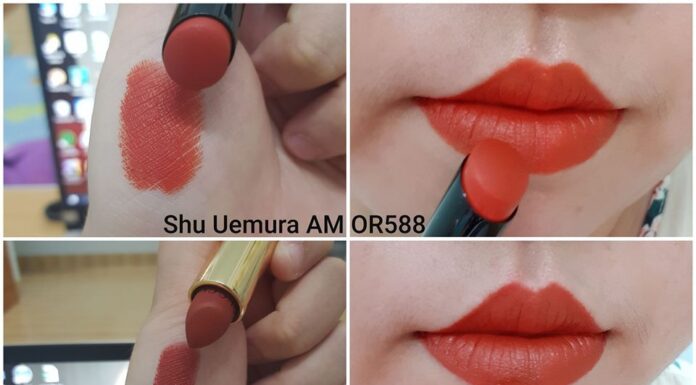 So sánh son Gucci 505, Estee Lauder 333 và Shu Uemura AM OR 588