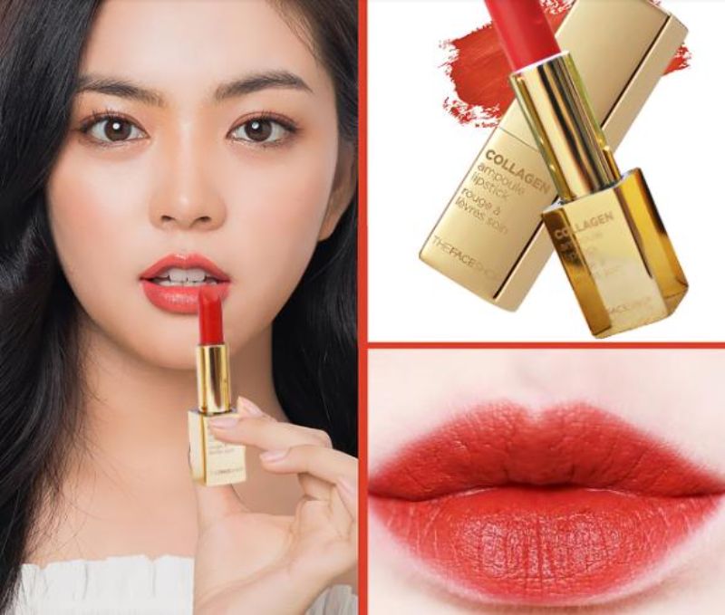 Son The Face Shop Collagen Ampoule Lipstick review
