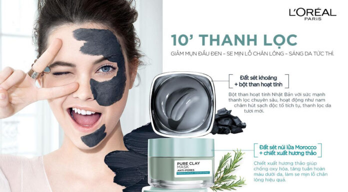 Review mặt nạ đất sét L’Oreal Clay Mask – Kiềm dầu, giảm mụn chuẩn chỉnh! Mặt nạ đất sét L’Oreal Pure Clay Mask