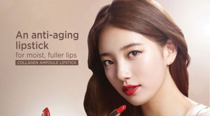Review son môi dưỡng ẩm The Face Shop Collagen Ampoule Lipstick Son the face shop collagen ampoule lipstick review