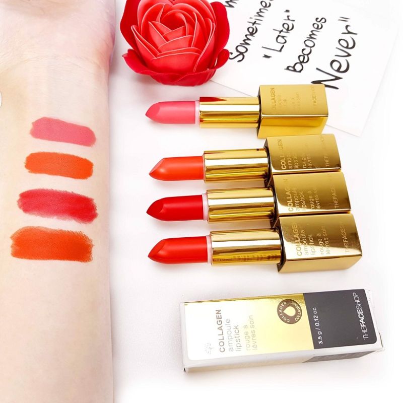 Son The Face Shop Collagen Ampoule Lipstick review