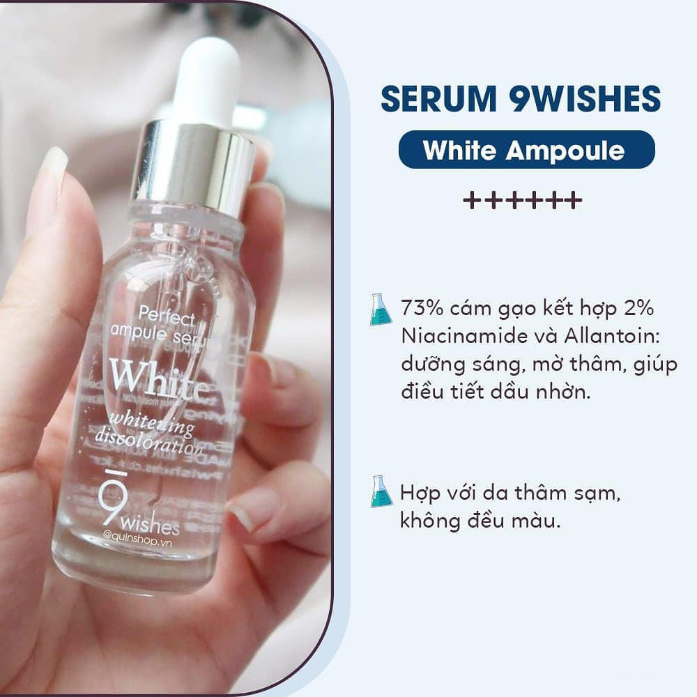 Thành phần chính của 9Wishes Miracle White Perfect Ampule Serum
