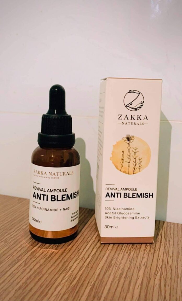 Tinh chất (Serum) B3 Zakka Naturals Revival Ampoule Anti Blemish 10% Niacinamide + NAG