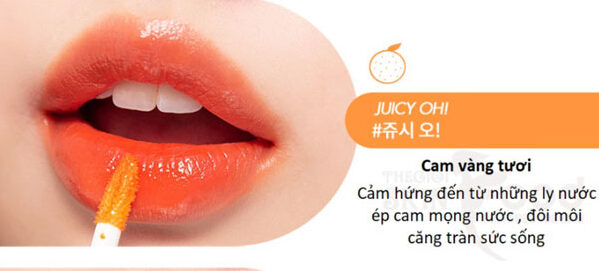 Romand Juicy Lasting Tint màu #01 Juicy Oh (cam vàng)