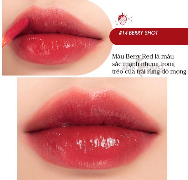 Romand Juicy Lasting Tint màu #14 Berry Short (đỏ berry)