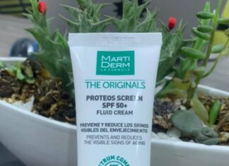 Review kem chống nắng MartiDerm The Originals Proteos Screen SPF 50+ ngừa lão hóa
