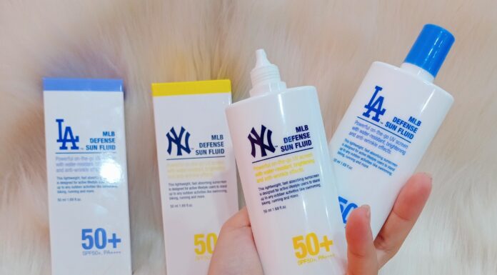 Review kem chống nắng MLB Defense Sun Fluid dành cho dân chơi thể thao