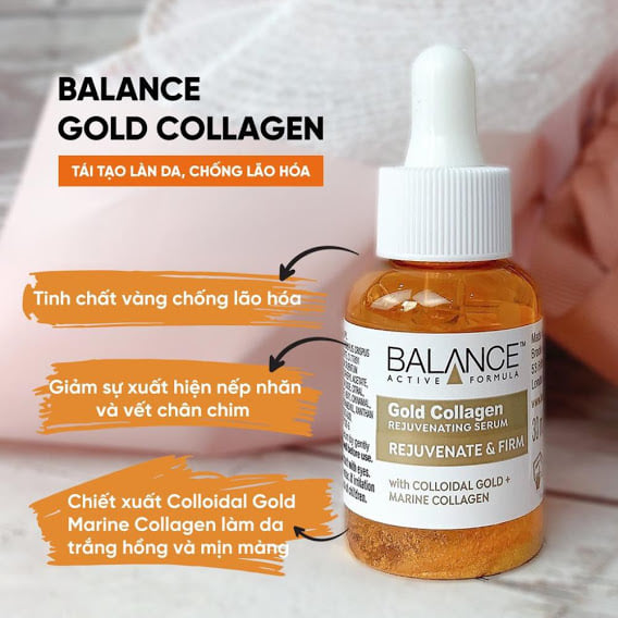 Thiết kế và bao bì Serum Balance Gold Collagen