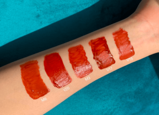 Bật mí 5 thỏi son cam đất đẹp đúng chuẩn làn da Châu Á từ MERZY Swatch 5 thỏi son màu cam đất