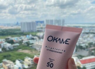 Review kem chống nắng Okame Brightening UV Shield Sunscreen SPF 50 cho da treatment