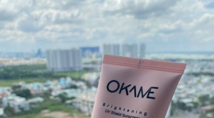Review kem chống nắng Okame Brightening UV Shield Sunscreen SPF 50 cho da treatment