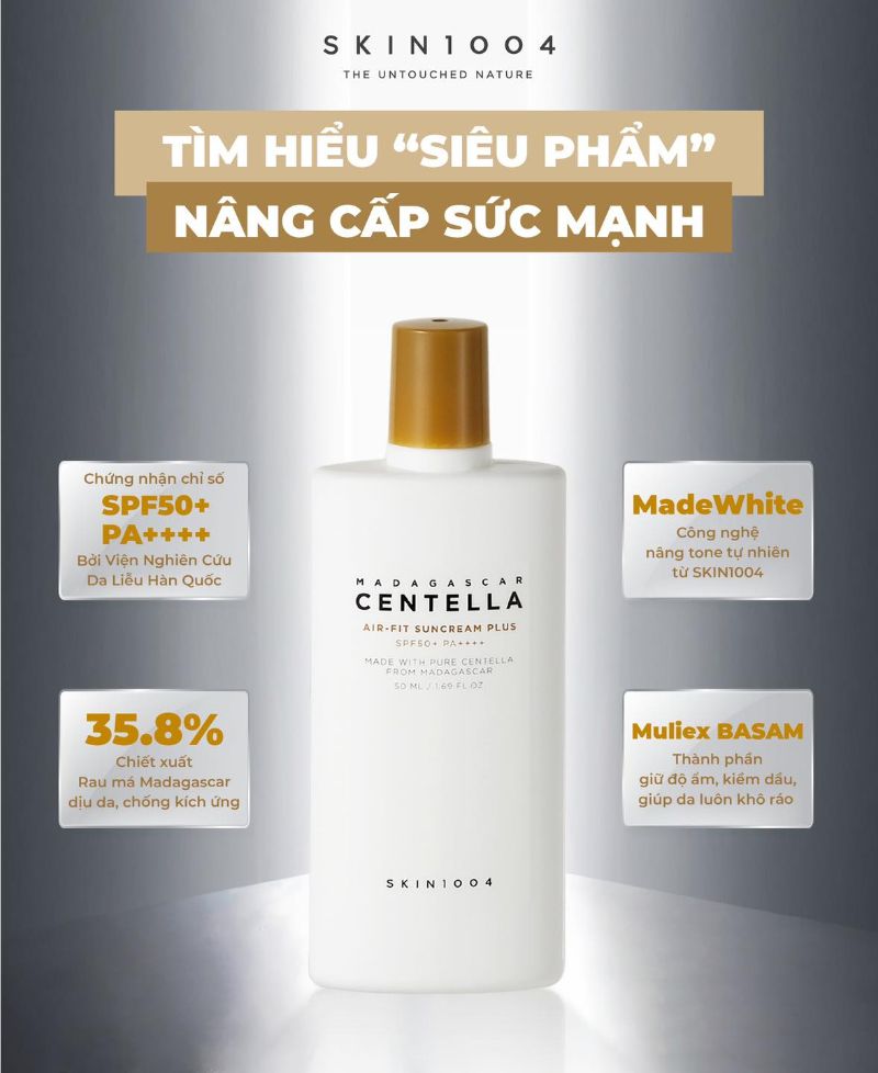 kem chống nắng Skin1004 Madagascar Centella Air-Fit Sunscreen Plus