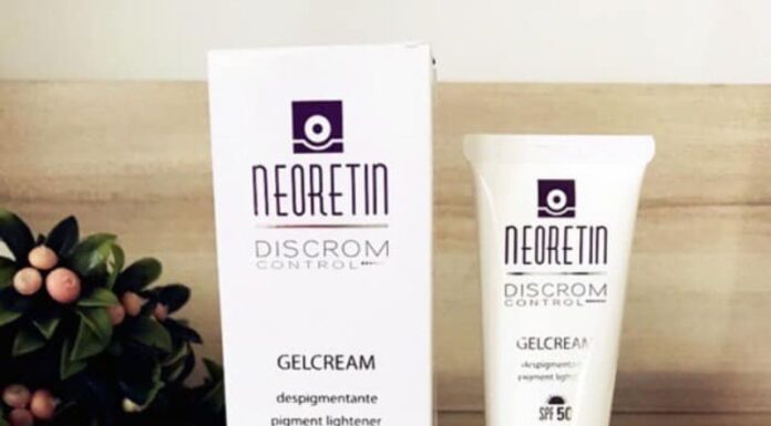 Review kem chống nắng Neoretin Discrom Control Gel Cream SPF 50 siêu đỉnh