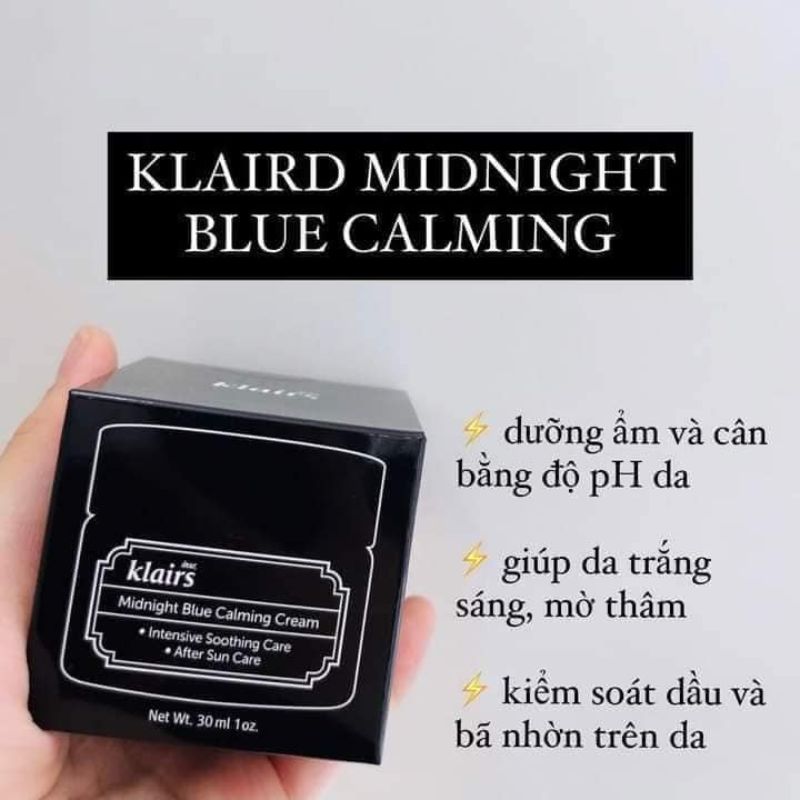 review kem dưỡng Klairs Midnight Blue Calming Cream