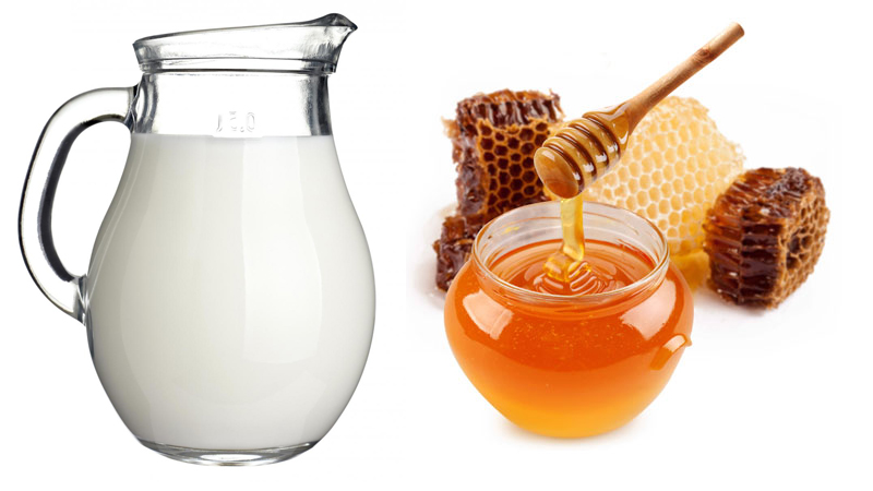 Mật ong và sữa tươi không đường 