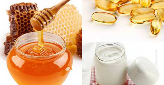 Mật ong, vitamin E và sữa chua 