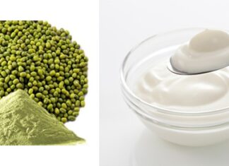 Hướng dẫn làm mặt nạ đậu xanh nghệ sữa chua