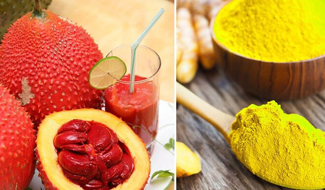 Hướng dẫn làm mặt nạ nghệ dầu gấc