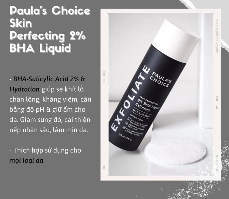 Dung dịch tẩy tế bào chết Paula's Choice Skin Perfecting 2% BHA Liquid Exfoliant