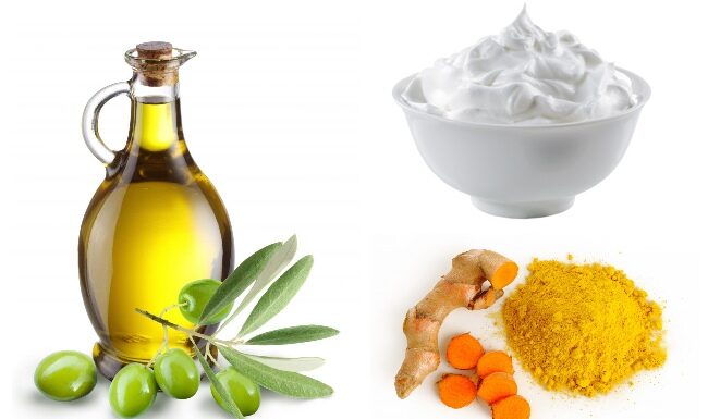 Hướng dẫn làm mặt nạ nghệ sữa chua dầu oliu
