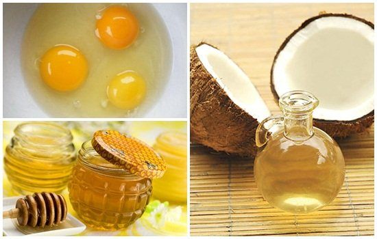 Mặt nạ dầu dừa, mật ong và trứng gà