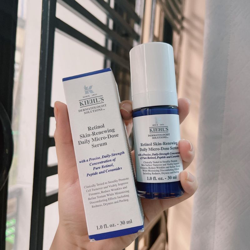 Review Kiehls Retinol Skin-Renewing Daily Micro-Dose Serum cho các nàng mới bắt đầu skincare hay có làn da nhạy cảm 