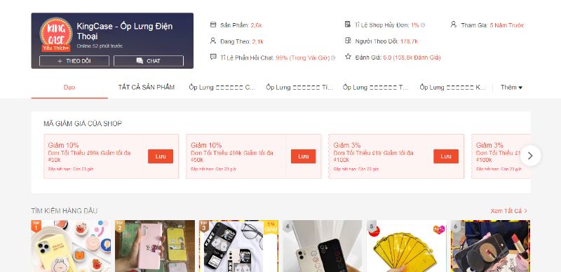 King Case - Cửa hàng bán ốp lưng điện thoại hot trend trên Shopee