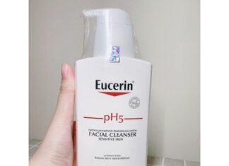 Review sữa rửa mặt huyền thoại siêu lành tính Eucerin PH5 Facial Cleanser cho da mụn và nhạy cảm