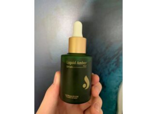 Review Dermarium Liquid Amber serum dưỡng ẩm giảm viêm cho da mụn